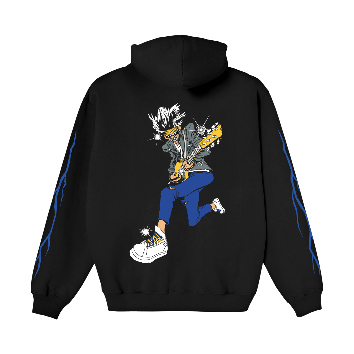 Guitar Lightning Black Hoodie