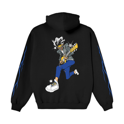 Guitar Lightning Black Hoodie